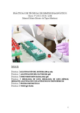 Practicas Tecnicas De Inmunodiagnostico Pdf