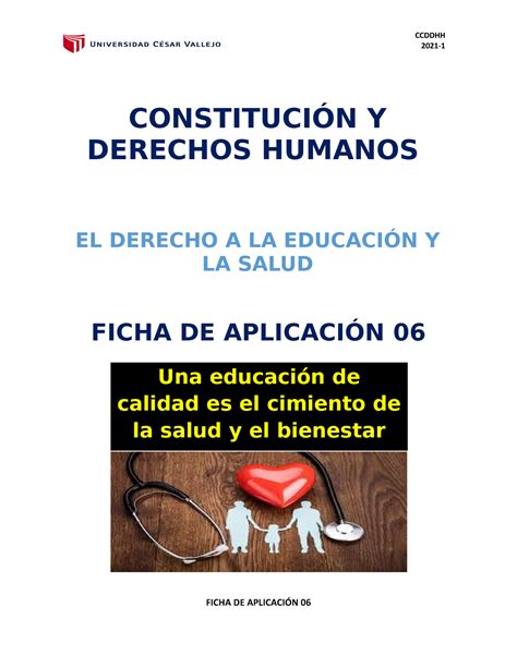 Ficha De Aplicacion Constituci N Y Derechos Humanos El