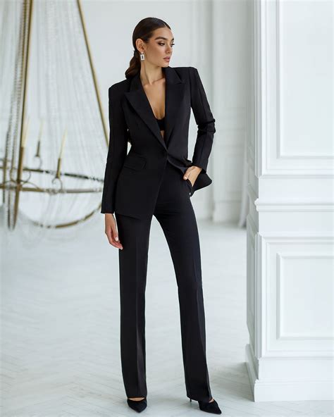 Black Single Breasted Suit 2 Piece