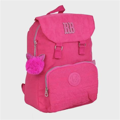 Mochila Juvenil Rosa Pompom Rb Rebecca Bonbon Submarino