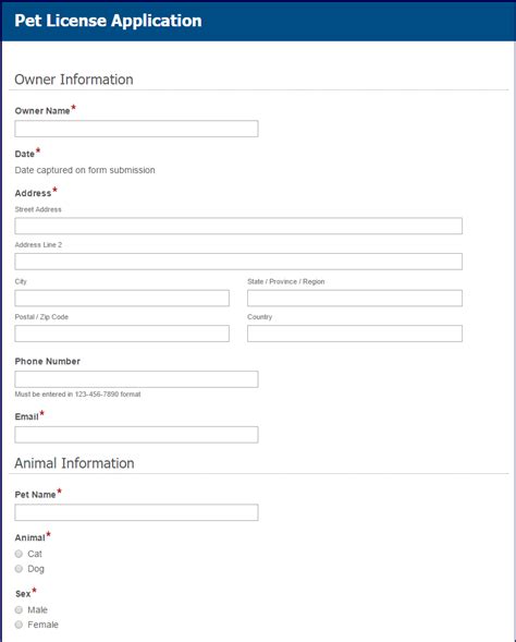 Pet License Application Process