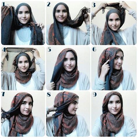 simple hijab tutorial | Tutorial hijab mudah, Jilbab sederhana, Hijab