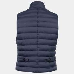 Brunello Cucinelli Blue Down Padded Synthetic Button Front Gilet S