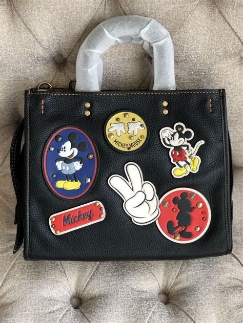 Disney X Coach Rogue Mickey Mouse Patches Black Limited Edition