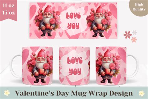 Valentine Gnome Coffee Mug Design Graphic By Ailirel Design · Creative