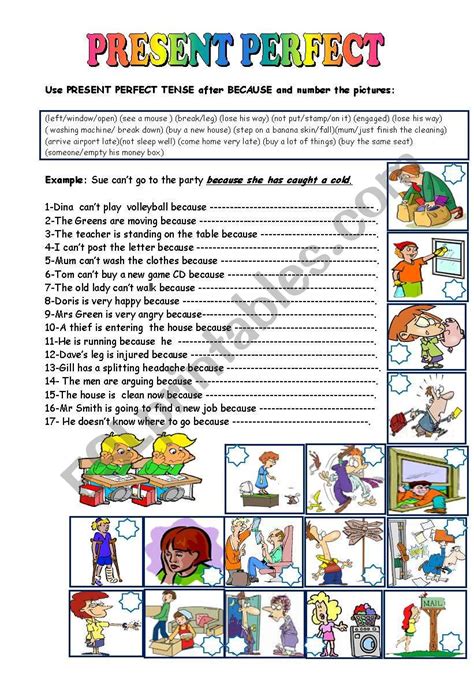 PRESENT PERFECT KEY ESL Worksheet By Duygu2