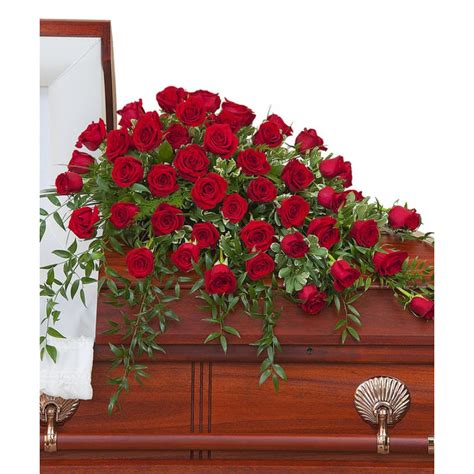 Red Rose Casket Spray | #1 Florist in Rochester, NY » Rockcastle Florist