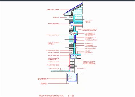 Sección constructiva en AutoCAD Descargar CAD 66 58 KB Bibliocad