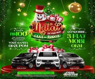 Participe da Promoção Natal 2023 Casa do Arroz 3 Carros 0KM Participar