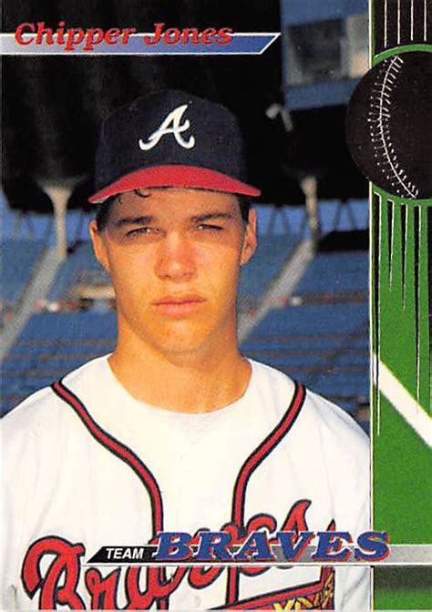 Chipper Jones Baseball Card Atlanta Braves Hall Of Famer 1993 Topps