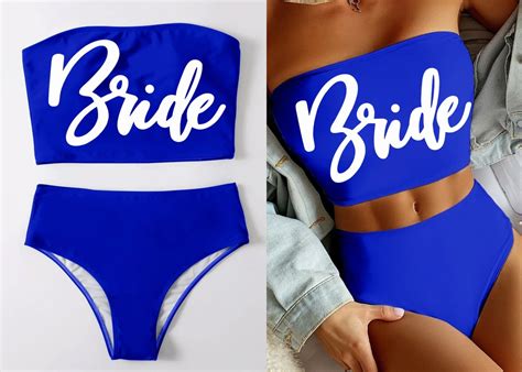 Blue Bride Bandeau Bikini Bride Cut Out Swimsuit Bride Swimwear Bride Resort Wear Bach Bathing
