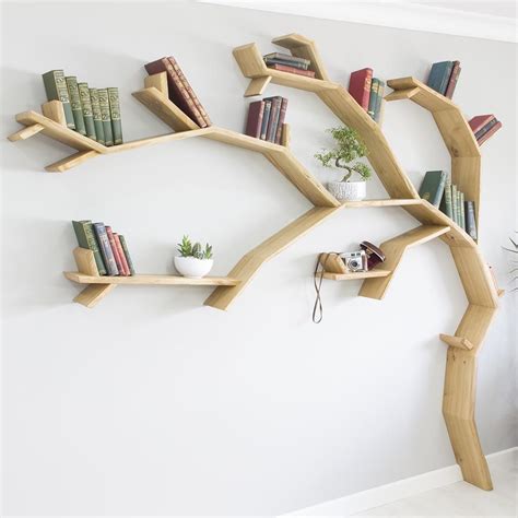 Tree Bookcase Windswept Oak Tree Bookshelf By Bespoak Interiors Sq