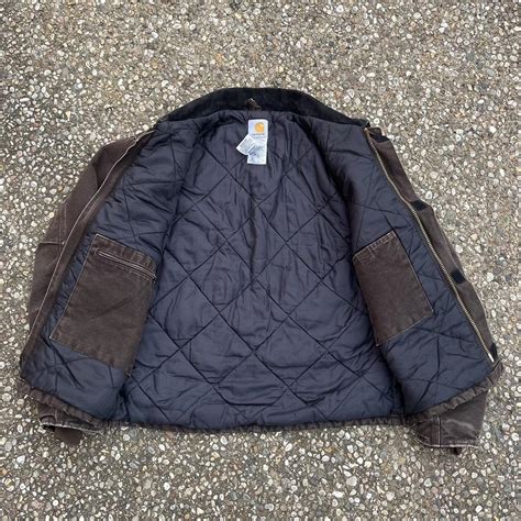 Carhartt Canvas Collared Work Jacket Mens Medium Depop