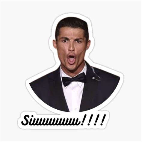 Siuuu Cristiano Celebration Stickers Sticker For Sale By Elina You