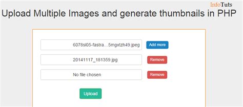 Multiple Image Upload And Generate Thumbnails In PHP InfoTuts