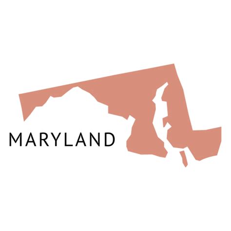 Dise O Png Y Svg De Mapa Llano Del Estado De Maryland Para Camisetas