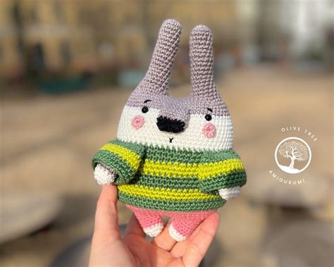 Amigurumi CROCHET PATTERN Sam the Rabbit Crochet Toy Pattern Amigurumi ...