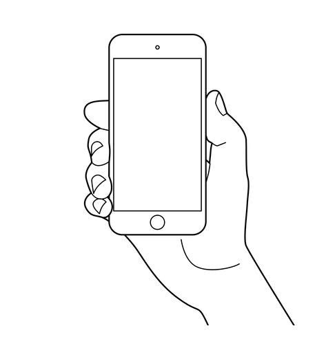 Hand holding smartphone. 608456 Vector Art at Vecteezy