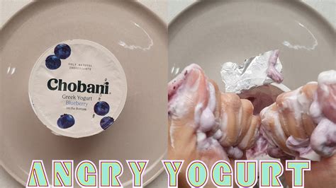 Angry Yogurt Asmr Mukbang Chobani Yogurt Savage Hands Eating Smashing