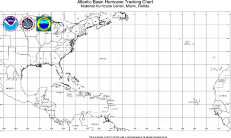 Hurricane Tracking Chart Atlantic Map - Atlantic Ocean • mappery