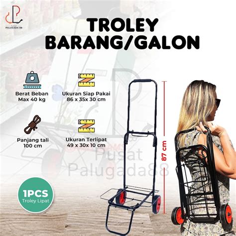 Jual Trolley Troli Lipat Galon Aqua Gas Kardus Belanja Troli Barang