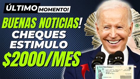 BUENAS NOTICIAS Cheques De Estímulo De 2000 mes Para Seguro Social