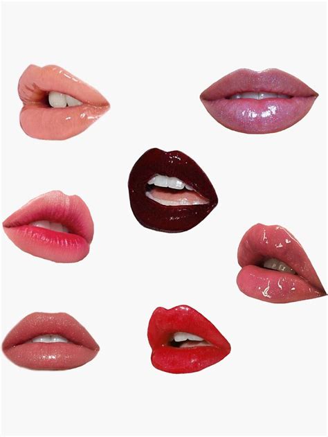 Glossy Lips Sticker Pack Sticker For Sale By Glitteryhearts Glossy