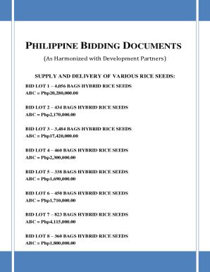 Fillable Online Cagayandeoro Da Gov Procurement Of Various Rice Seeds