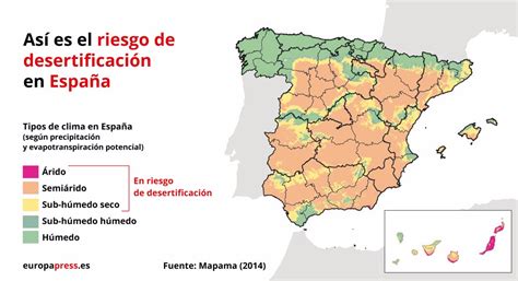 La Desertificación En España En Datos Y Gráficos