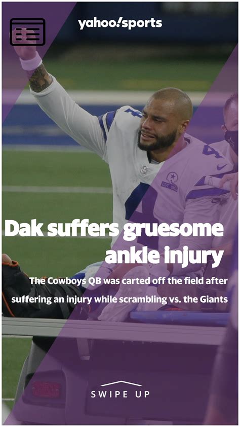 Cowboys QB Dak Prescott carted off field with awful-looking leg injury ...