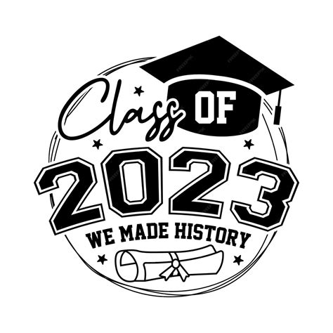 Premium Vector A Class Of 2023 Logo With A Tassel On It