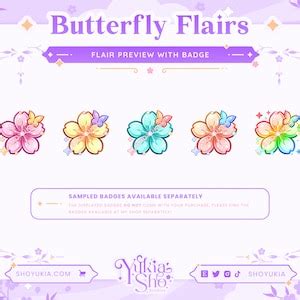 Butterfly Twitch Sub Badge Flair Bit Badges Twitch Sub Badges Twitch