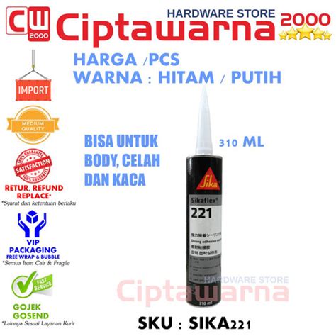 Jual Lem Kaca Mobil Sikaflex Sika Flex Hitam Putih Grey Sealant Sealer