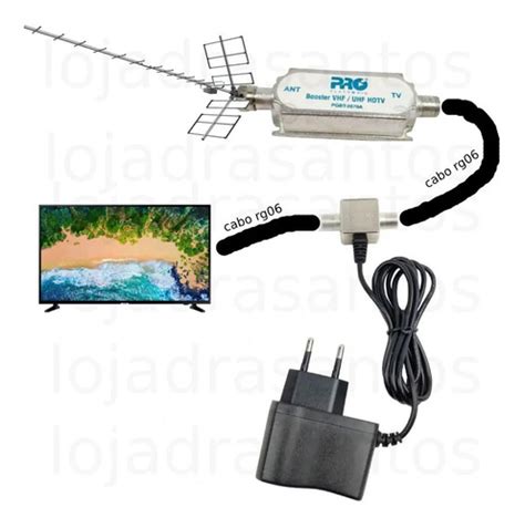 Antena Digital Externa Para Tv Yagi PROHD 1118 Booster PQBT 40Dbi