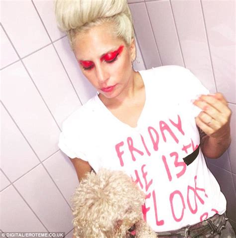 Lady Gaga Shows Off Side Boob In A Translucent DIY Tank Top Daily Mail Online