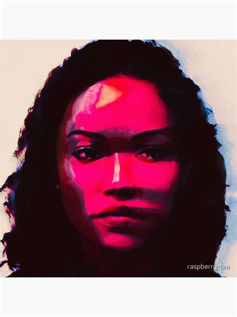 "On the Wall - Red Glitch Art Portrait" Sticker for Sale by raspberry ...