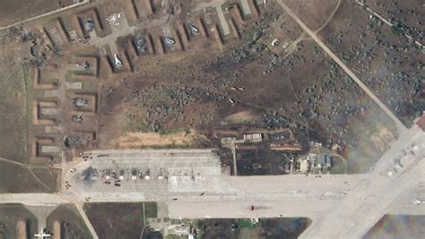 Ukraine War Satellite Images Show Damage To Crimea Airbase After