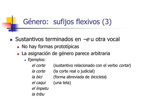 Ppt Morfolog A Flexiva En Espa Ol Sistema Nominal Powerpoint