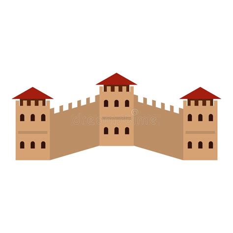 Majestic Great Wall Of China Icon Stock Vector Illustration Of Great