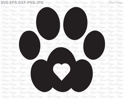 Clip Art & Image Files Papercraft Paw Print Png Paw Print Clip Art Paw Print Cut File Animal Svg ...