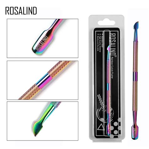 Rosalind Pcs Cuticle Pusher Rainbow Stainless Steel Cuticle Nail Art