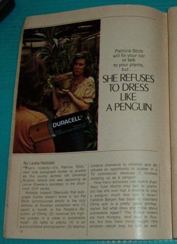 1974 Tv Article Patricia Pat Stich Actress New Yorks Neighborhood