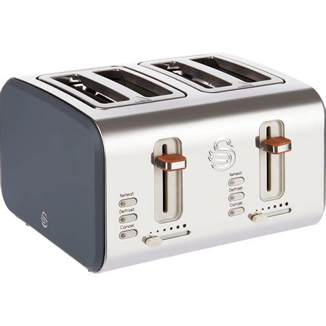 Sale Swan Nordic Toaster 4 Slice Grey In Stock