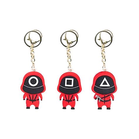 China D Squid Game Keyring Figures Key Ring Pendant Other Key Chains