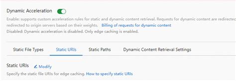 Specify Static File Uris After Enabling Acceleration For Static