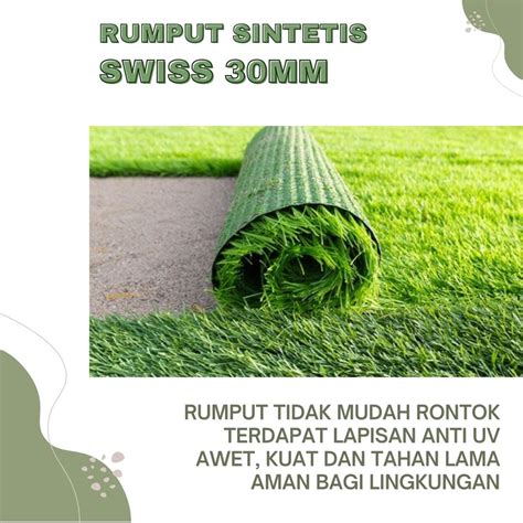 Jual Rumput Sintetis Meteran 3cm Swiss Jepang Best Quality Shopee