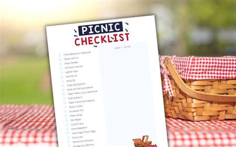 Picnic Checklist - A Home to Make