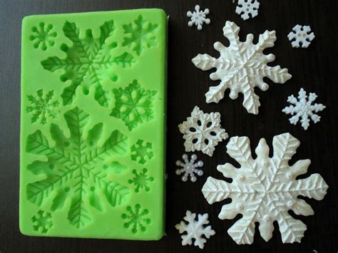 Silicone Mould Snowflakes Sugarcraft Cake Decorating Fondant Etsy