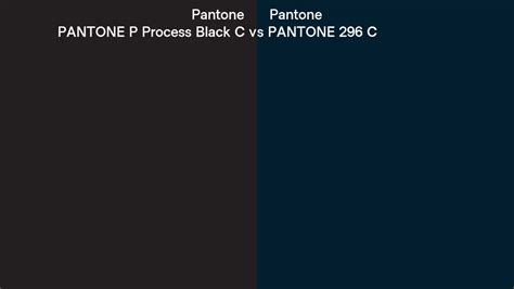 Pantone P Process Black C Vs Pantone 296 C Side By Side Comparison