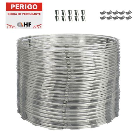 Cerca Concertina Dupla Clipada Galvanizada 40cm 10 Metros Cod 33